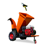 Chipeadora Profesional Adler 7 HP Encendido Eléctrico + Podador a Batería