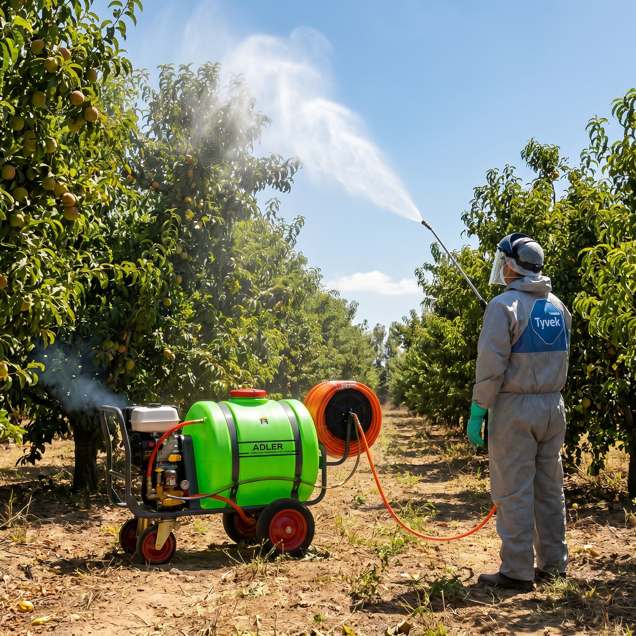 Fumigadora Alta Presión Carretilla con Ruedas 7 hp Estanque 160 Litros - ADLER