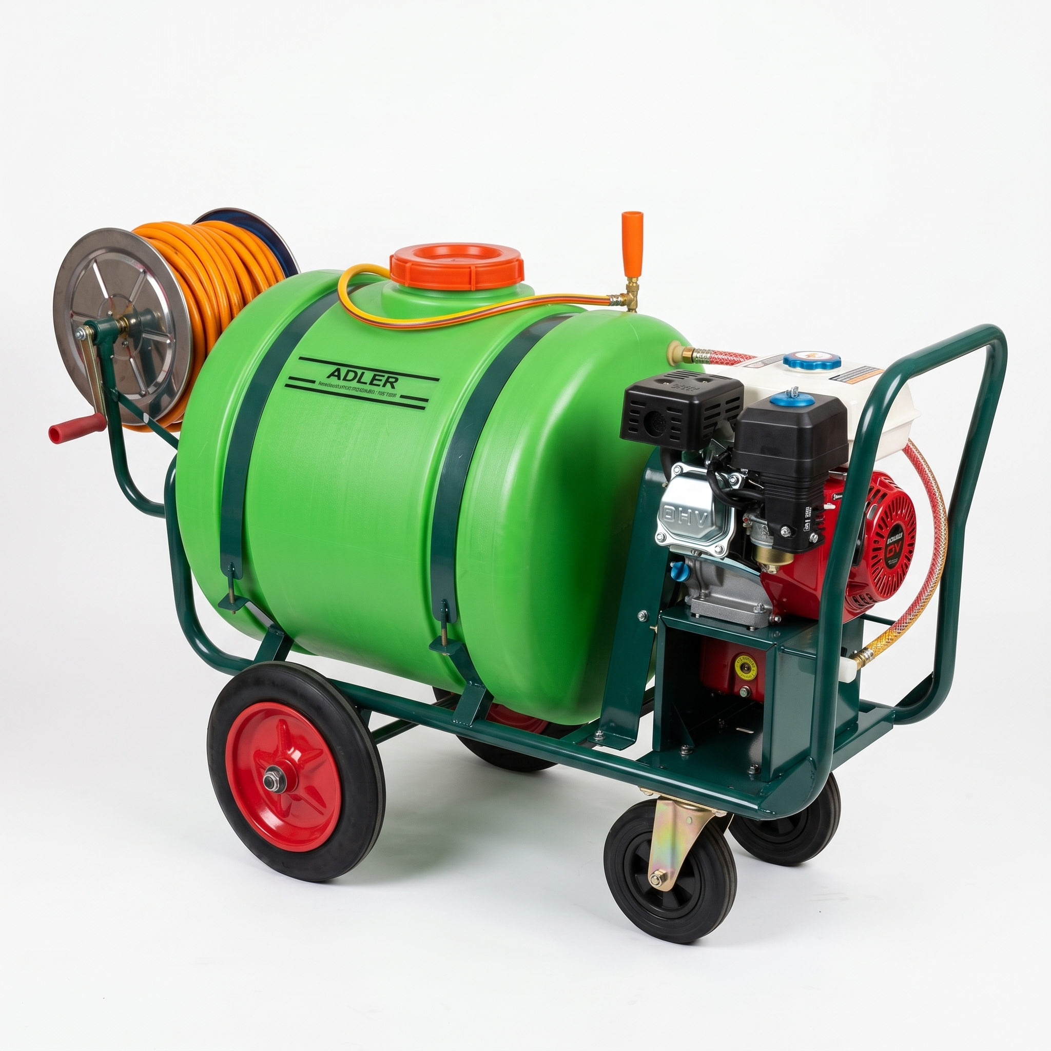 Fumigadora Alta Presión Carretilla con Ruedas 7 hp Estanque 160 Litros - ADLER