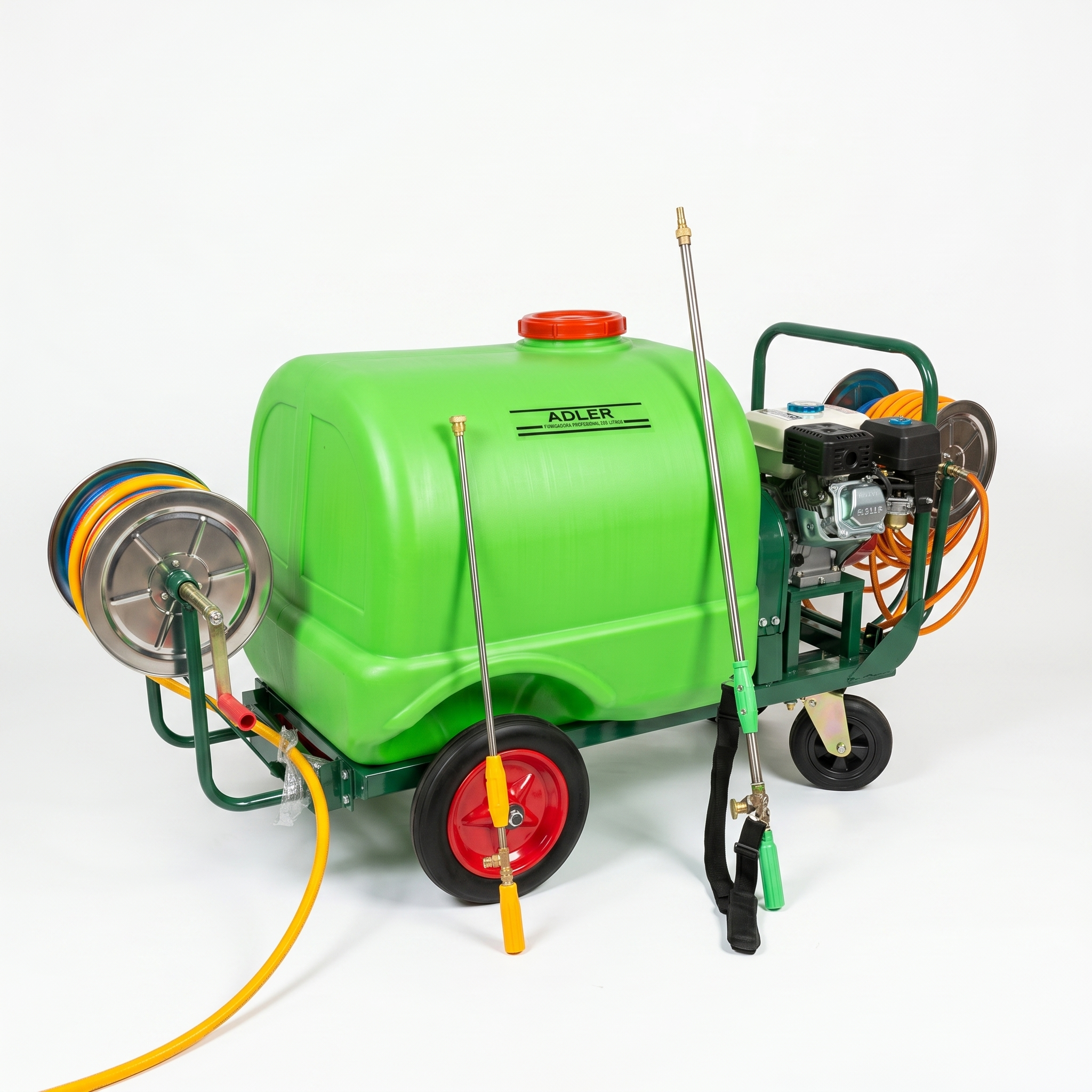 Fumigadora bomba Alta Presión Carretilla Con Ruedas 7 Hp Estanque 300 Litros - ADLER