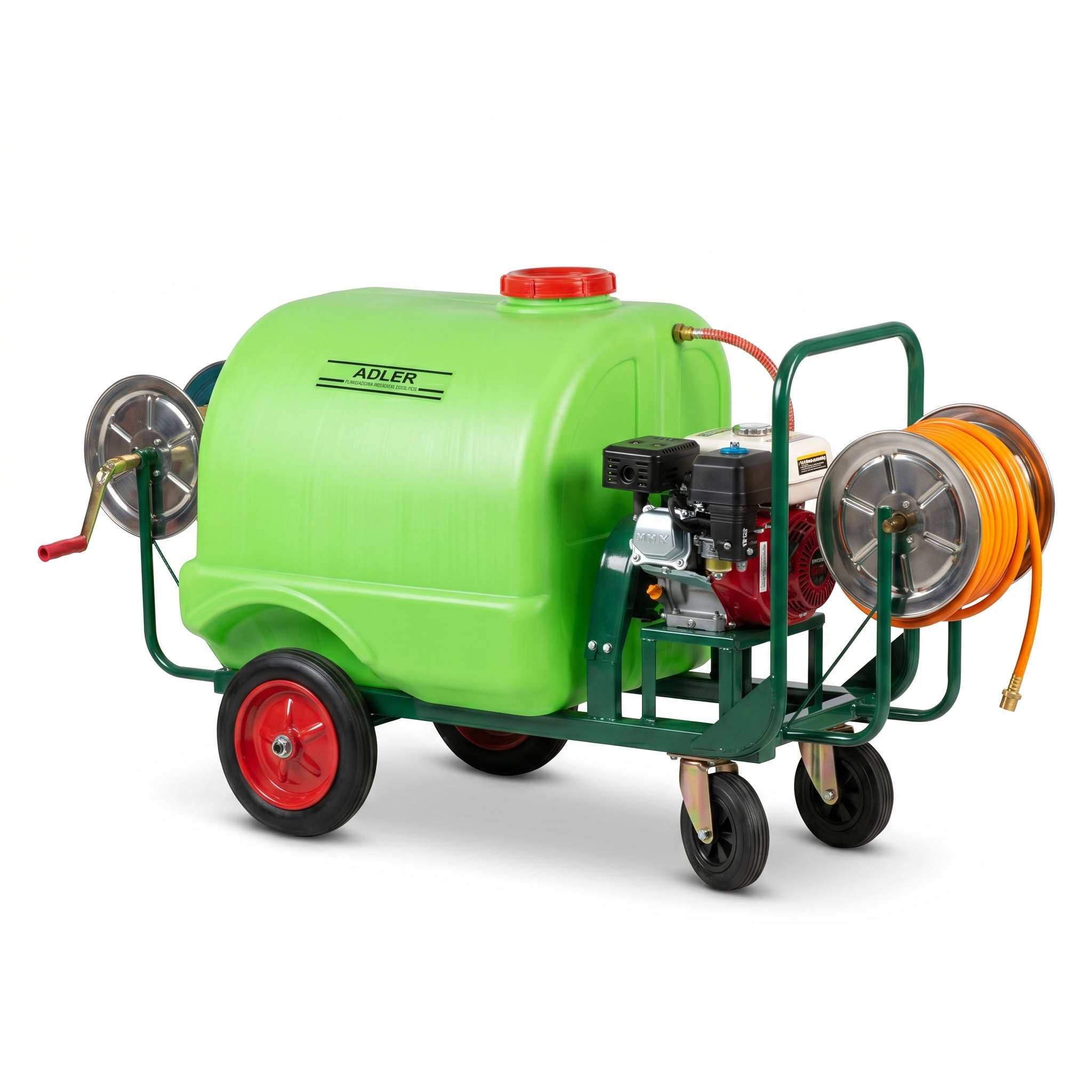 Fumigadora bomba Alta Presión Carretilla Con Ruedas 7 Hp Estanque 300 Litros - ADLER