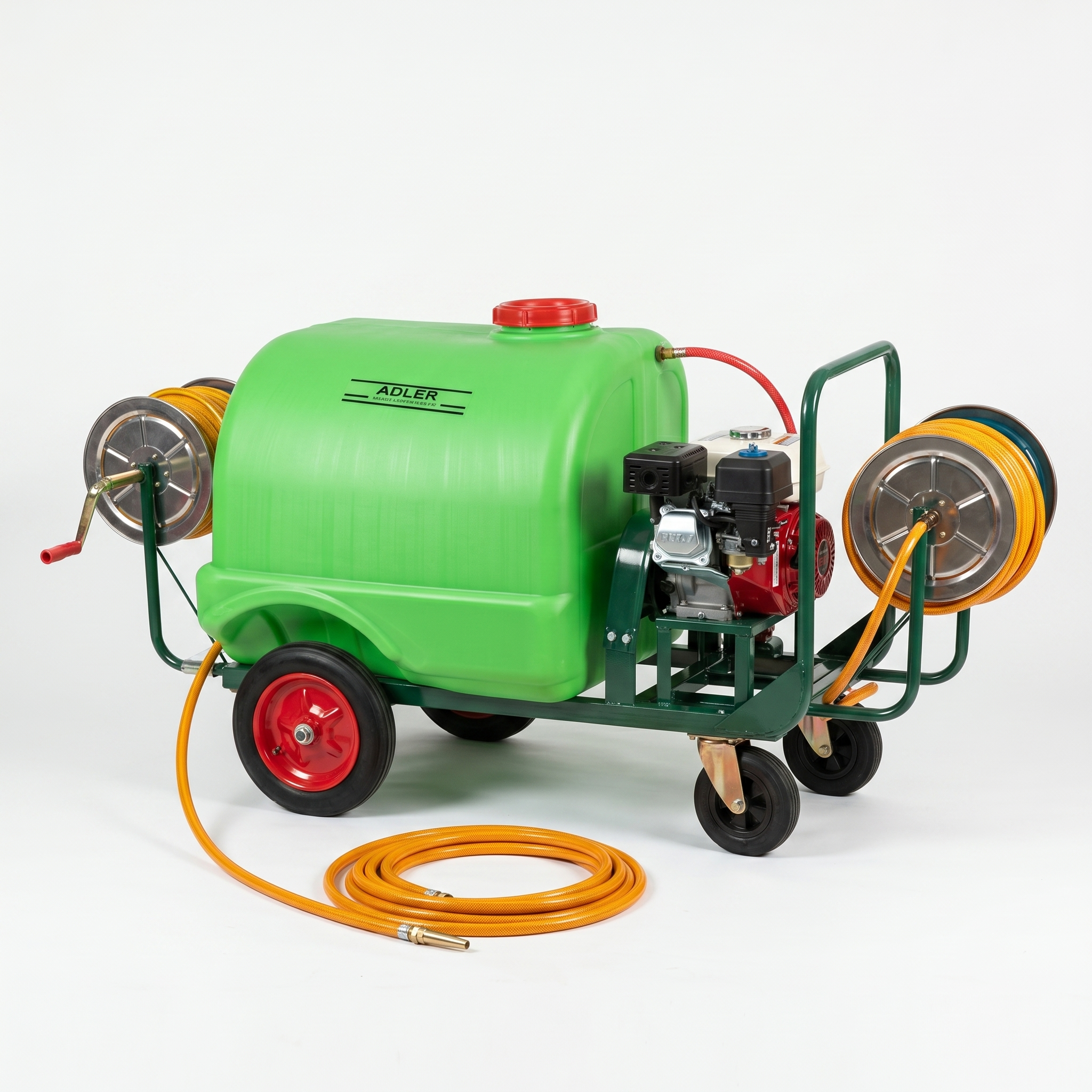 Fumigadora bomba Alta Presión Carretilla Con Ruedas 7 Hp Estanque 300 Litros - ADLER