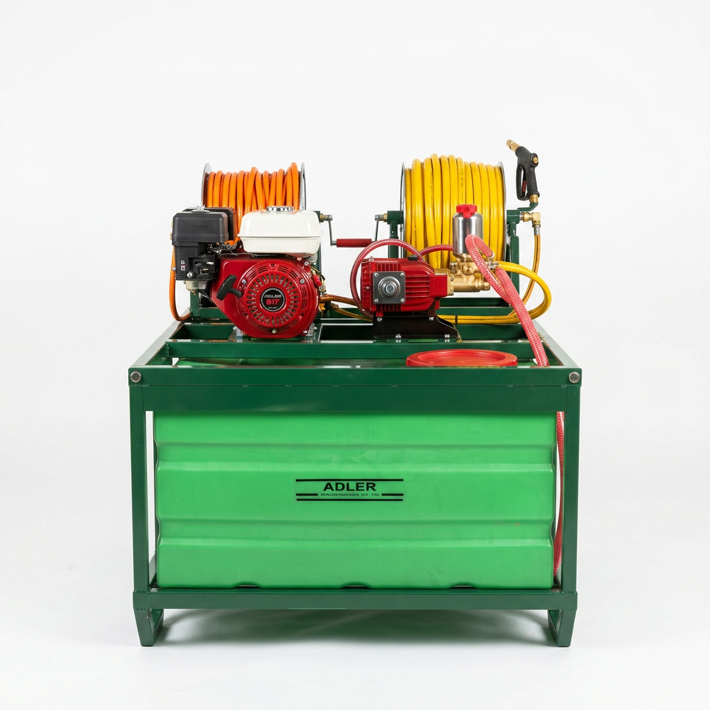 Fumigadora Bomba Alta Presión Estacionaria Portátil 8 Hp Estanque 500 Litros - ADLER