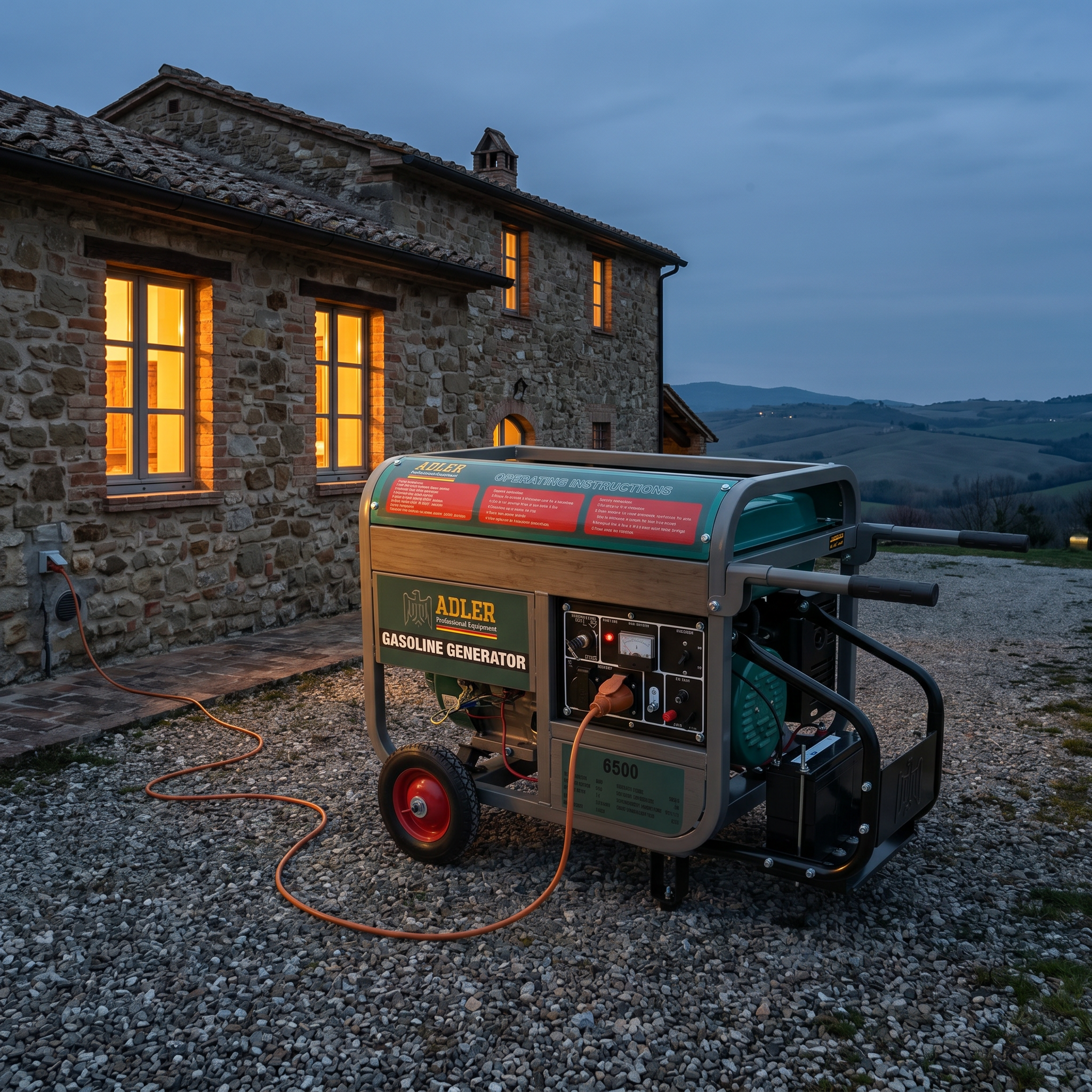 Generador Eléctrico ADLER WX6500 | Partida Eléctrica | AVR | 220V